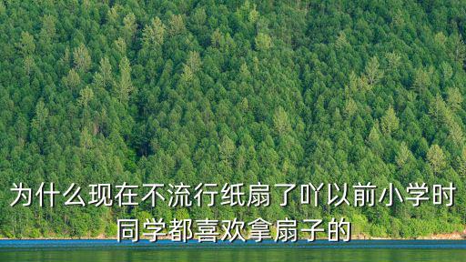 为什么现在不流行纸扇了吖以前小学时同学都喜欢拿扇子的