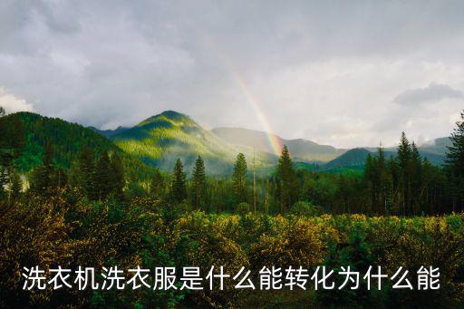 洗衣机洗衣服是什么能转化为什么能