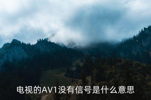 tcl电视为什么av1没信号，为什么电视视频输入1模式没信号