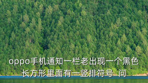 长方形黑竖条图是什么，oppo手机通知一栏老出现一个黑色长方形里面有一竖排符号  问