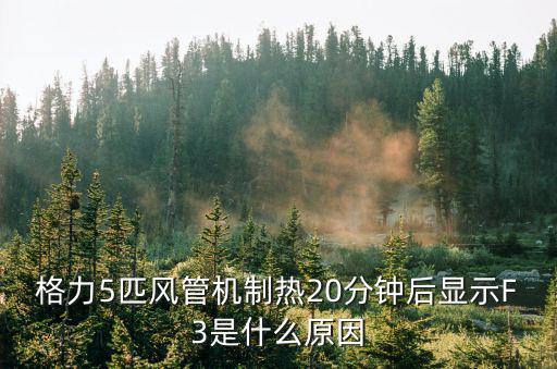 格力5匹风管机制热20分钟后显示F3是什么原因