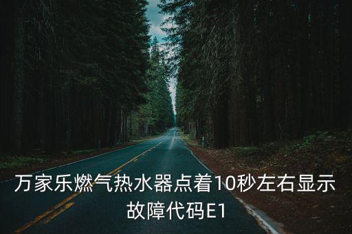 万家乐燃气热水器点着10秒左右显示故障代码E1