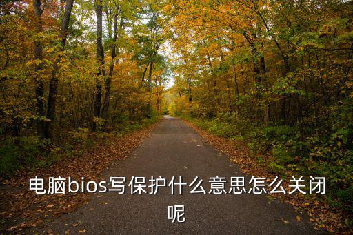 电脑bios写保护什么意思怎么关闭呢