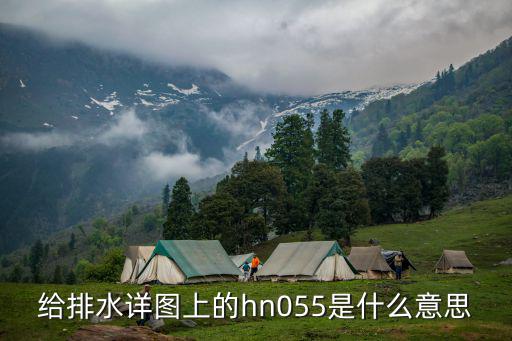 给排水详图上的hn055是什么意思