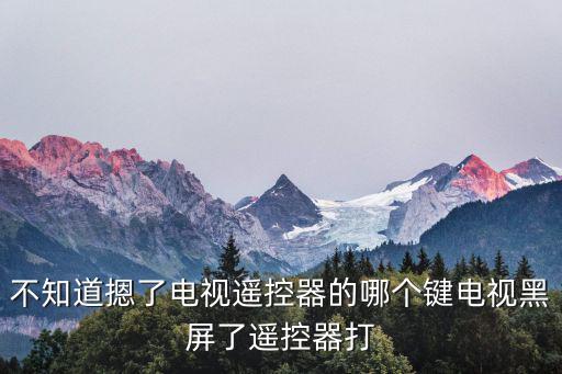不知道摁了电视遥控器的哪个键电视黑屏了遥控器打