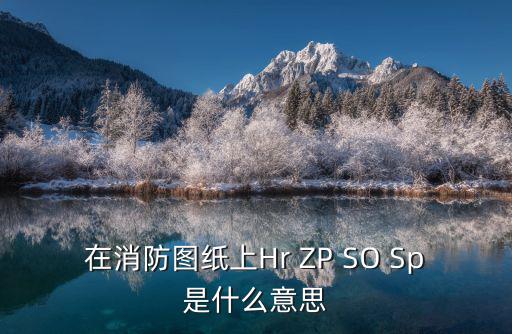 在消防图纸上Hr ZP SO Sp是什么意思