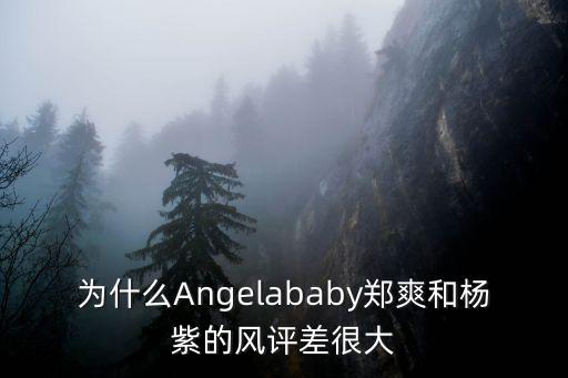 为什么Angelababy郑爽和杨紫的风评差很大