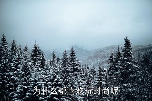 为什么都喜欢玩时尚呢