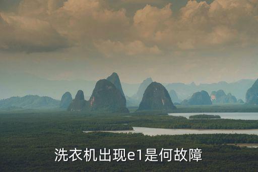 洗衣机出现e1是何故障