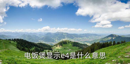 电饭锅出现e4是什么，九阳电饭煲显示E4怎么回事