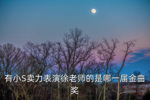 有小S卖力表演徐老师的是哪一届金曲奖