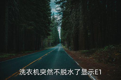 洗衣机突然不脱水了显示E1