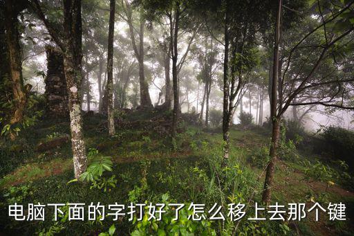 电脑下面的字打好了怎么移上去那个键