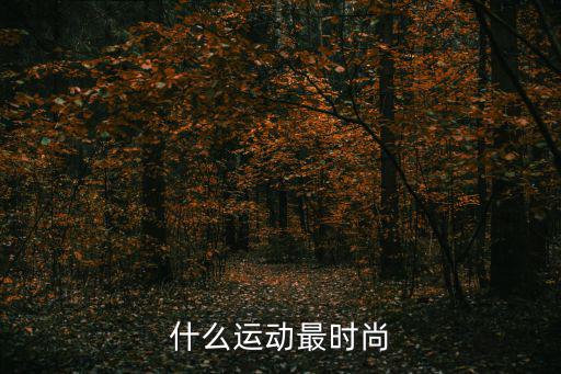 什么运动最时尚