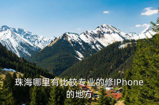 珠海哪里有比较专业的修IPhone的地方