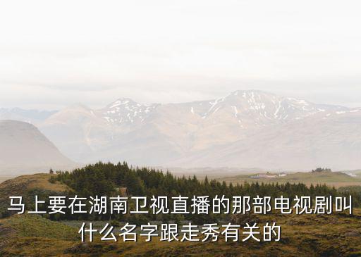马上要在湖南卫视直播的那部电视剧叫什么名字跟走秀有关的