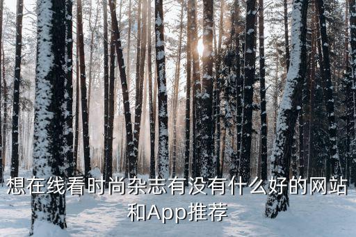 想在线看时尚杂志有没有什么好的网站和App推荐