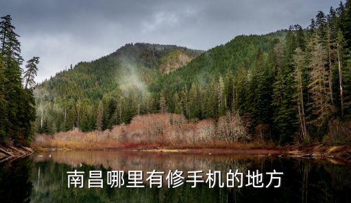 南昌哪里有修手机的地方