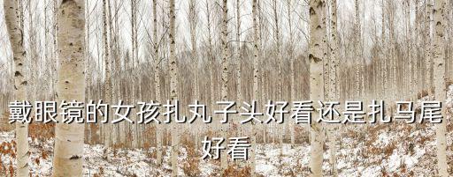 戴眼镜的女孩扎丸子头好看还是扎马尾好看
