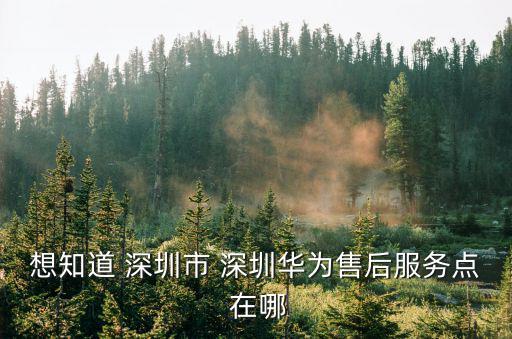 想知道 深圳市 深圳华为售后服务点 在哪