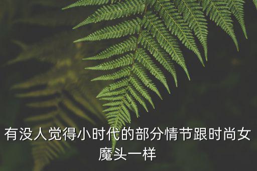 有没人觉得小时代的部分情节跟时尚女魔头一样