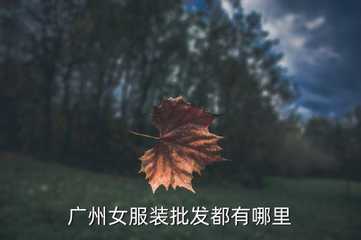 广州女服装批发都有哪里