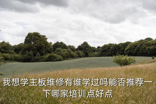 我想学主板维修有谁学过吗能否推荐一下哪家培训点好点