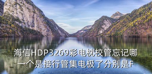 海信HDP3269彩电枕校管忘记哪一个是接行管集电极了分别是F