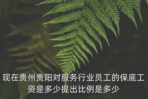 现在贵州贵阳对服务行业员工的保底工资是多少提出比例是多少