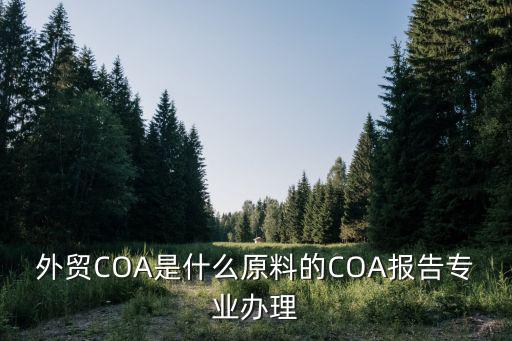 外贸COA是什么原料的COA报告专业办理