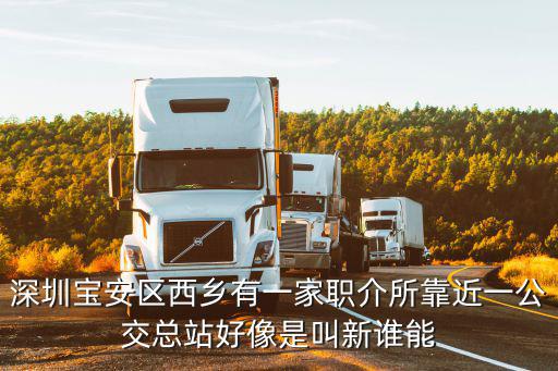 深圳宝安区西乡有一家职介所靠近一公交总站好像是叫新谁能