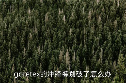 goretex的冲锋裤划破了怎么办