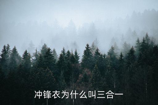 冲锋衣为什么叫三合一