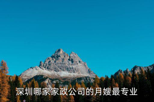 深圳哪家家政公司的月嫂最专业