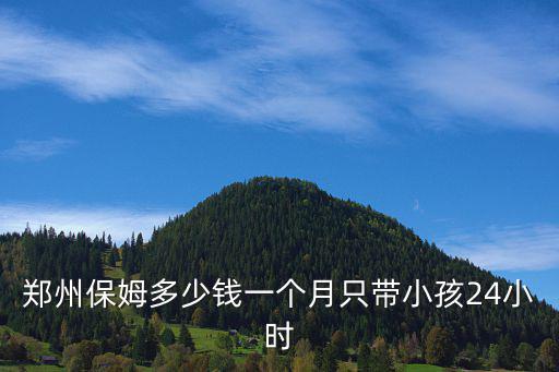 郑州保姆多少钱一个月只带小孩24小时