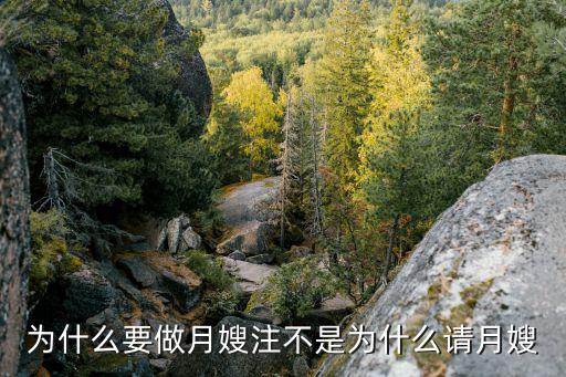 为什么要选择月嫂的行业，为什么要做月嫂注不是为什么请月嫂