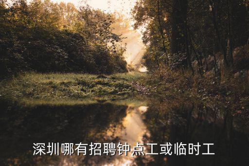 深圳哪有招聘钟点工或临时工