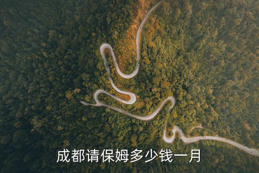 成都请保姆多少钱一月