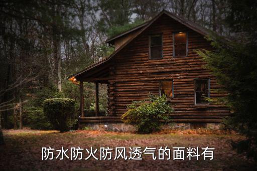 防水防火防风透气的面料有