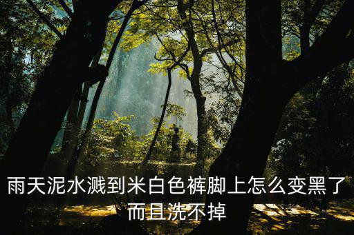 雨天泥水溅到米白色裤脚上怎么变黑了而且洗不掉