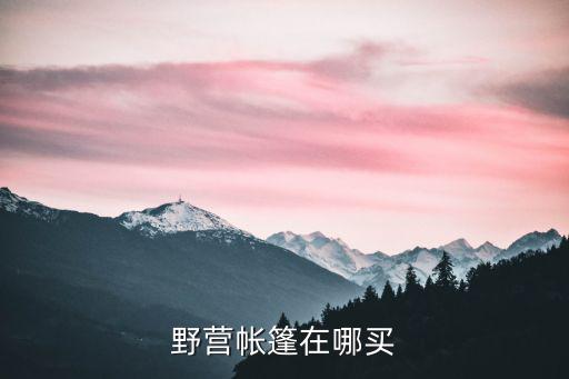 野营帐篷在哪买