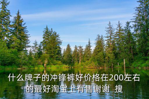 什么牌子的冲锋裤好价格在200左右的最好淘宝上有售谢谢  搜