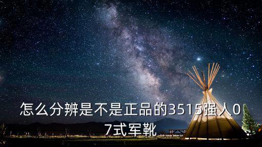 怎么分辨是不是正品的3515强人07式军靴