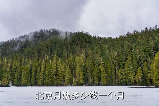 北京月嫂多少钱一个月