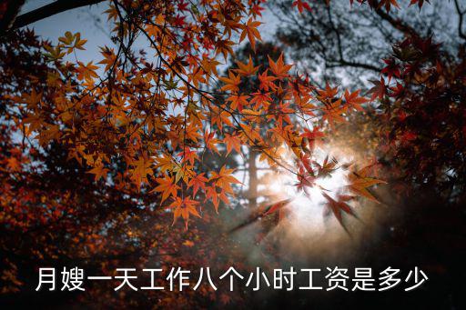 月嫂刚开始做工资是多少钱，月嫂一天工作八个小时工资是多少