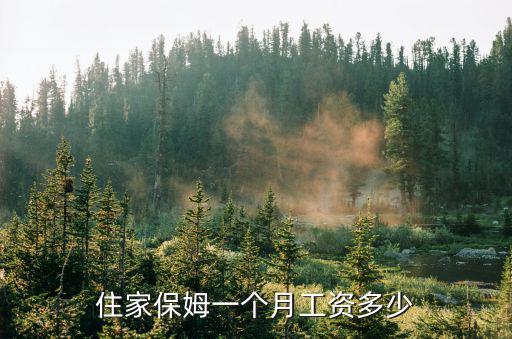 住家保姆一个月工资多少