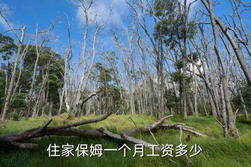 住家保姆一个月工资多少