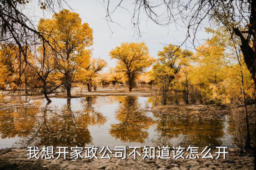 我想开家政公司不知道该怎么开