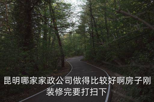昆明哪家家政公司做得比较好啊房子刚装修完要打扫下