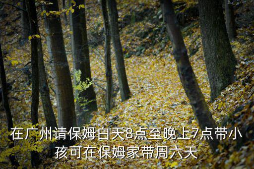 在广州请保姆白天8点至晚上7点带小孩可在保姆家带周六天